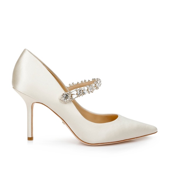 Badgley Mischka Theory Satin Mary Jane Stiletto. - Picture 1 of 13